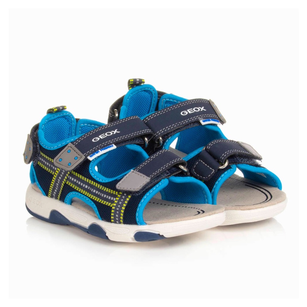 Geox boys blue Velcro sandals size 24